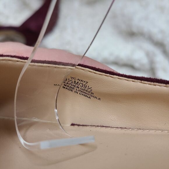 Vince Camuto Nayz Burgundy Suede Heels Size 9.5 - Picture 10 of 10